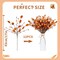 12 PCS Artificial Fall Picks - 17" Autumn Berry Stems with Mini Pumpkins - Faux Harvest Floral Sprays for Thanksgiving Centerpieces, Vase Fillers, and DIY Autumn Wreath Decorations